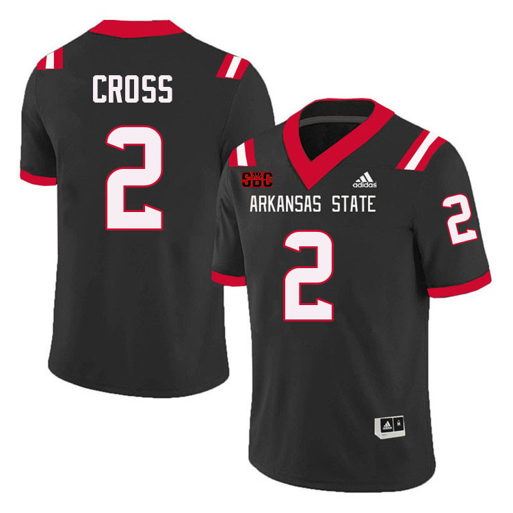 Ja'Quez Cross Arkansas State Jersey,Arkansas State Red Wolves Football Uniforms,Jersey-Black